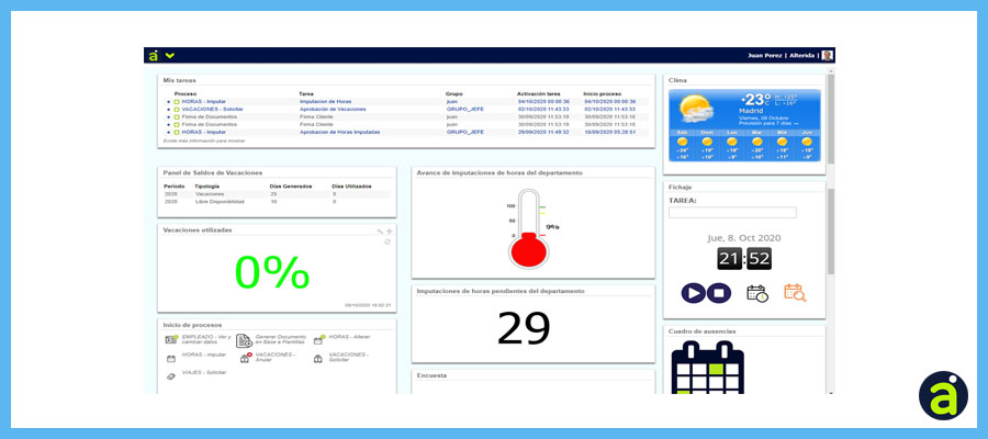 3. escritorio personalizado slider portal empleado