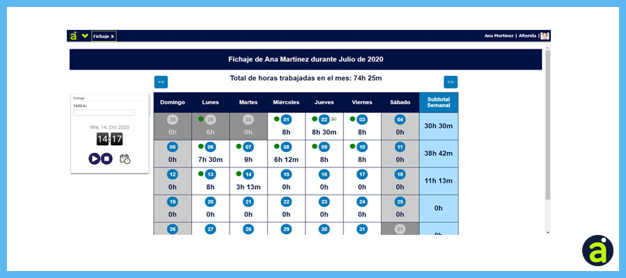 5. fichaje calendario slider portal empleado